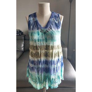 Boho Tie Dye Cover-up Tunic Tank